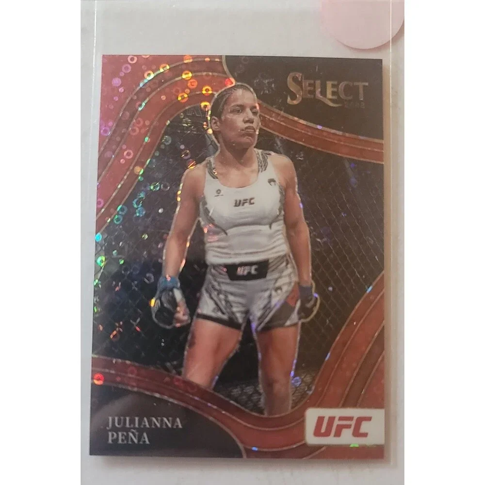 2022 Panini Select UFC - Octagonside Julianna Pena #281 Red Disco Prizm /99